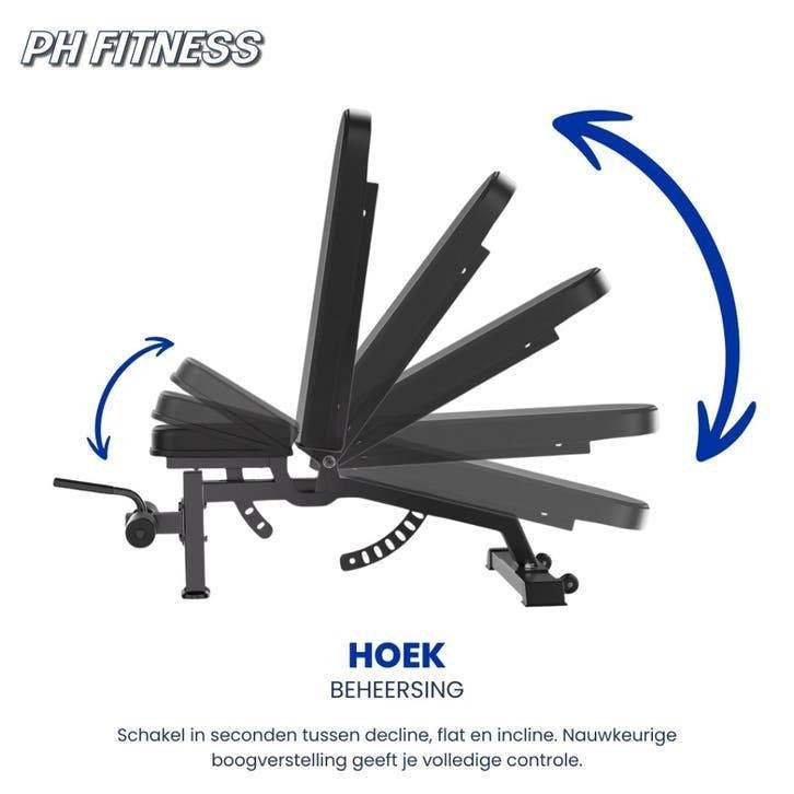 PH Fitness PRO530 Fitnessbank - Incline Decline Bench, Sport en Fitness, Ophalen of Verzenden, Nieuw, Armen, Dumbbell