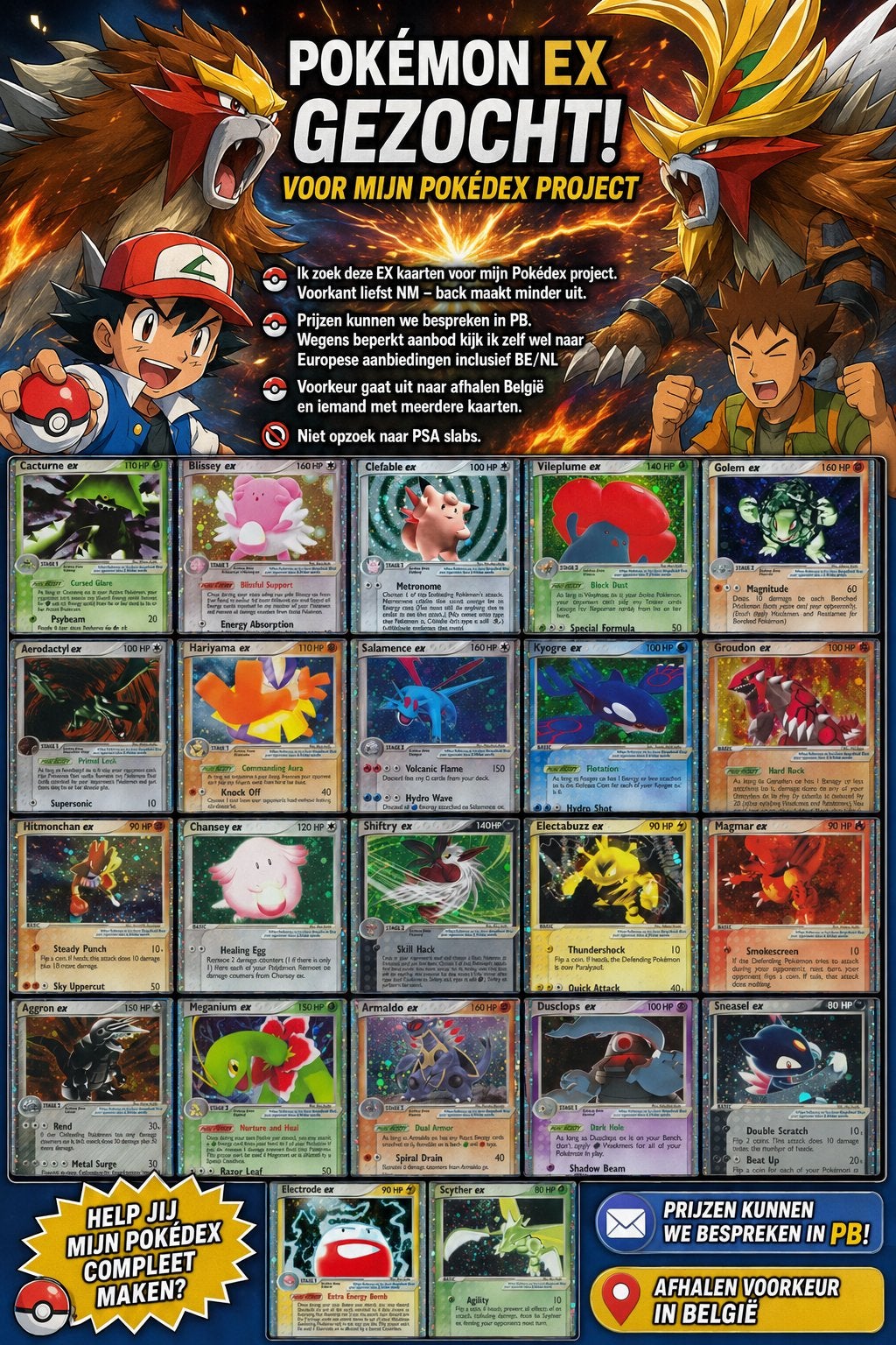 Pokemon Vintage EX kaarten, Ophalen, Zo goed als nieuw