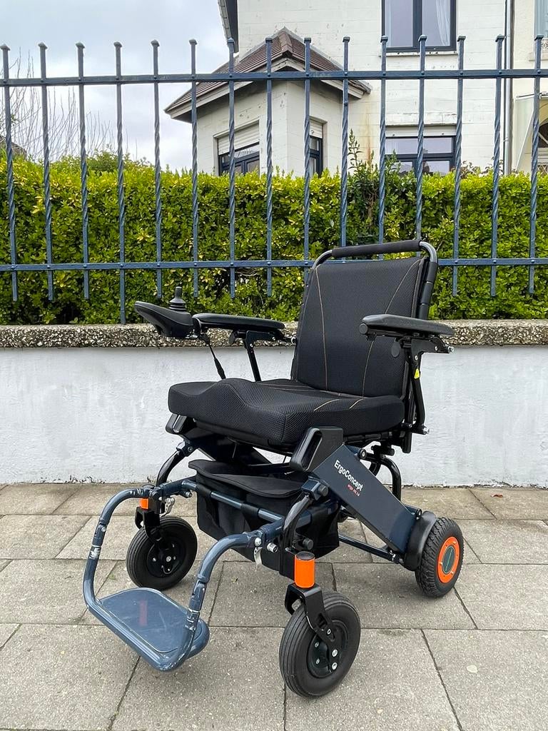 Ergo Concept opvouwbare elektrische rolstoel in nieuwstaat, Ophalen of Verzenden, Inklapbaar, Zo goed als nieuw, Elektrische rolstoel