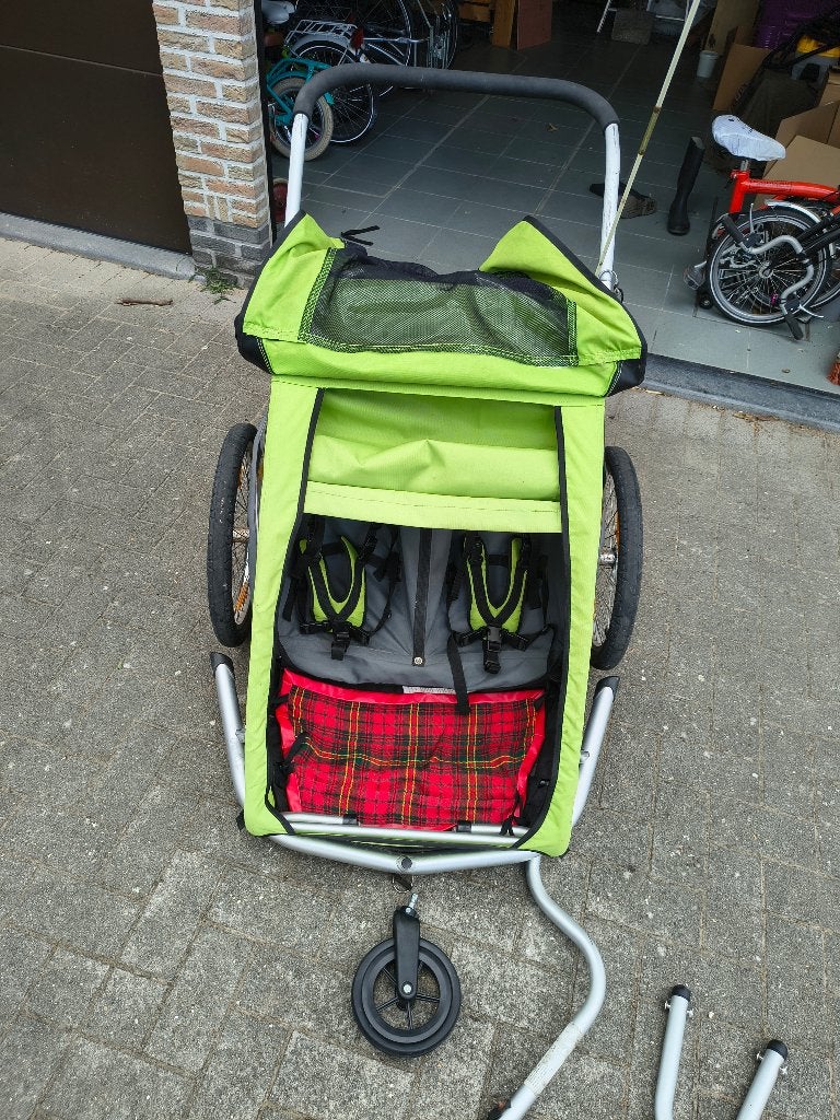 Croozer fietskar voor 2 kinderen met hangmat en peuterzitje, 40 à 60 kg, Pliable, Croozer, Enlèvement