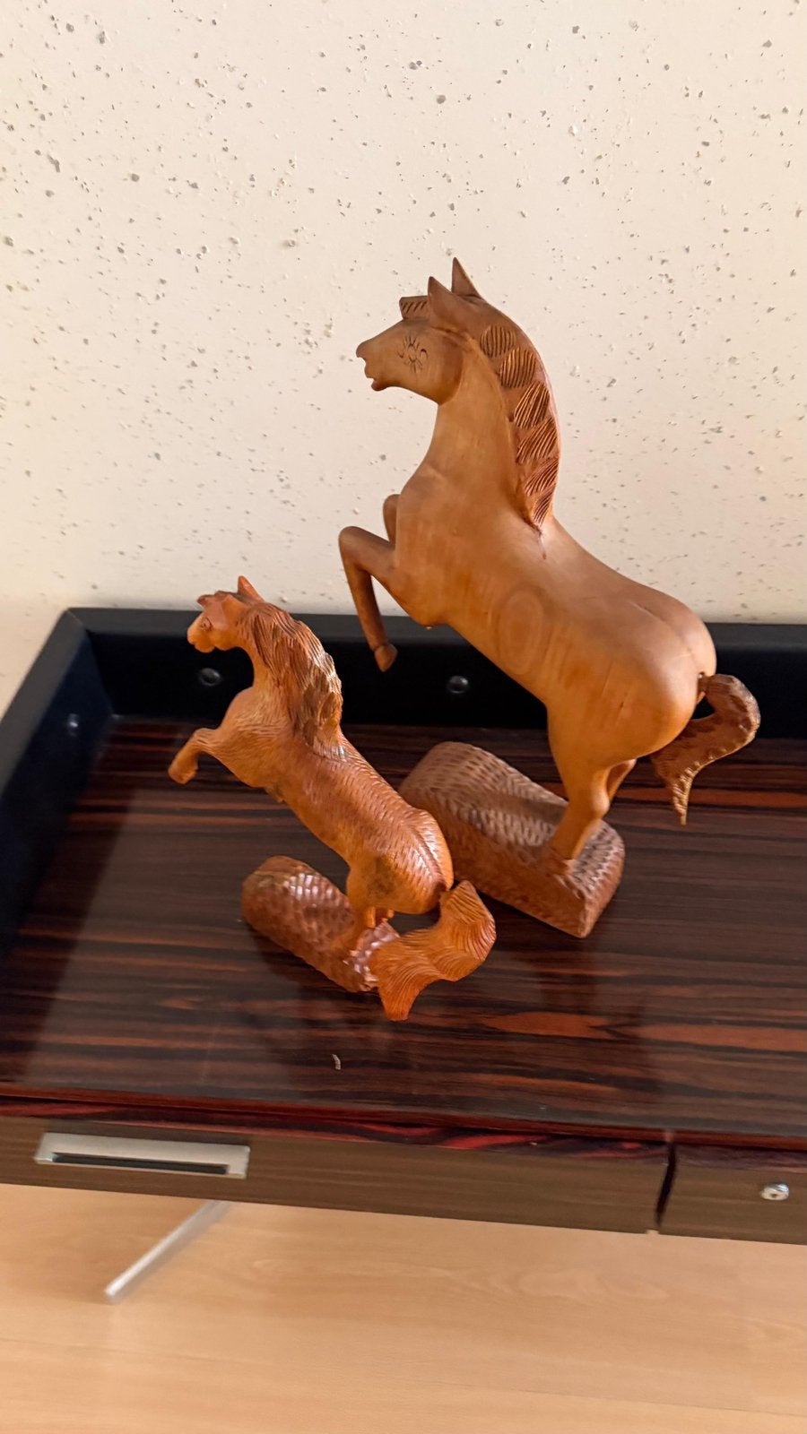Statues de chevaux en bois sculptées à la main, Mammifère, Bois, Enlèvement, 20 - 50 cm