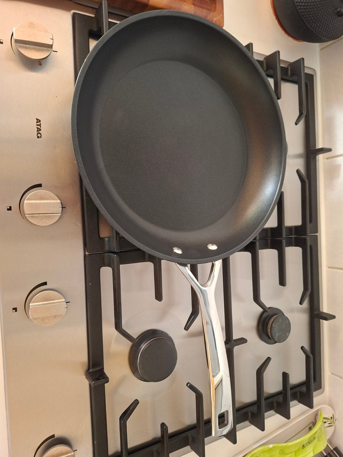 le creuset met deksel 28cm, Ophalen, Koekenpan, Gietijzer, Met deksel