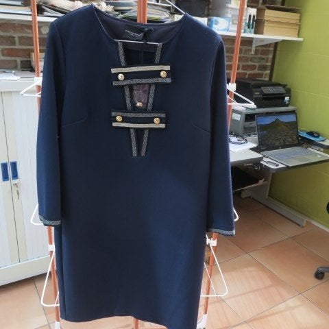 Kleedje nieuw blauw Atos Lombardini mt 38 (it42), Neuf, Taille 38/40 (M), Enlèvement ou Envoi, Atos Lombardini