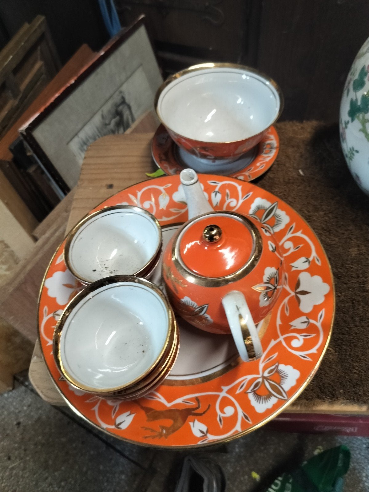 Thee servies Oezbekistan 10 delig, Antiek en Kunst, Ophalen of Verzenden