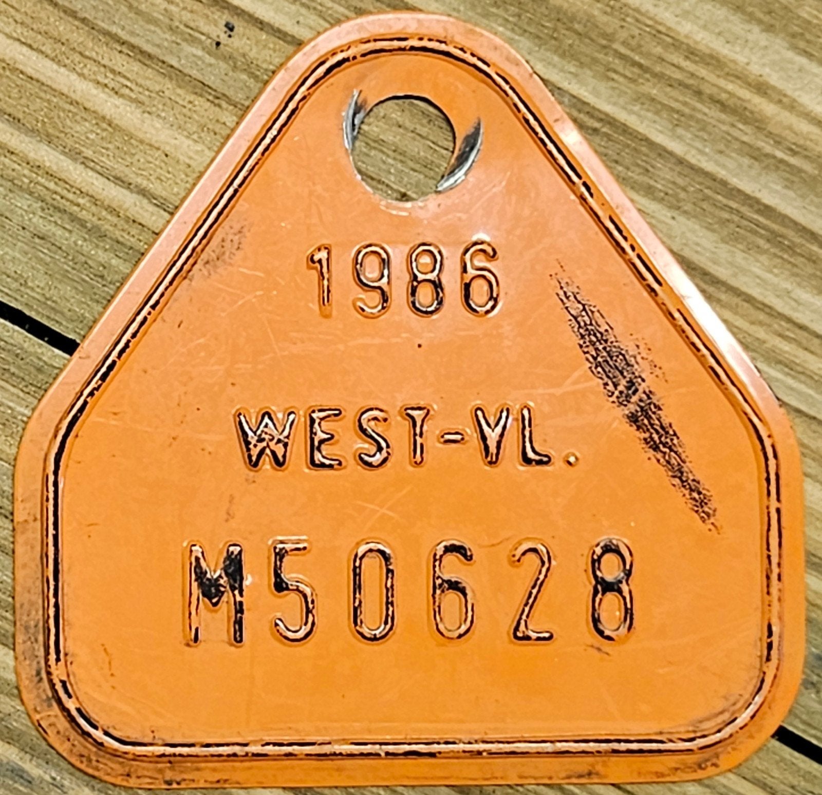 Bietstaksplaat 1986 West-Vlaanderen M50628 orange, Collections, Enlèvement ou Envoi