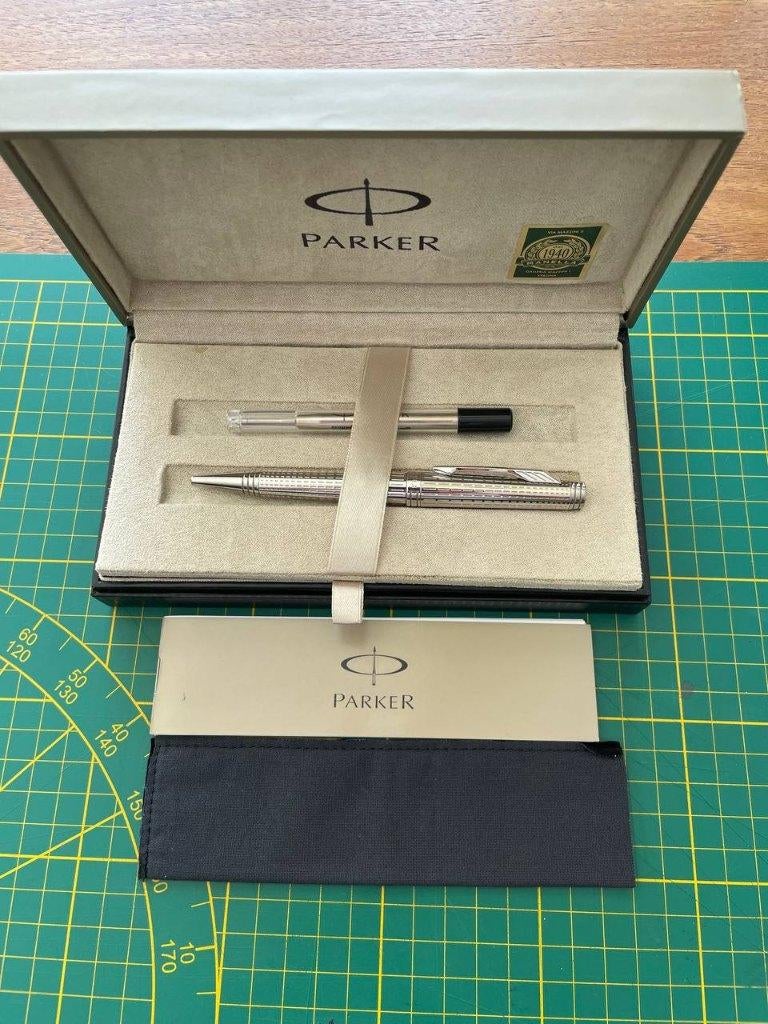 Parker Premier Deluxe Silver ST Ballpoint Pen, Ophalen of Verzenden, Parker