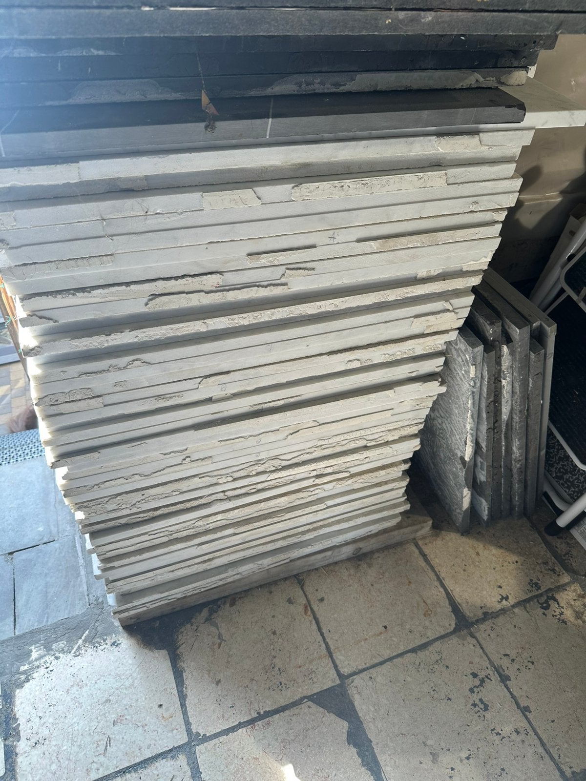 Marmeren tegels wit & zwart, Doe-het-zelf en Bouw, Tegels, Ophalen, 60 cm of meer, Gebruikt, 40 tot 60 cm
