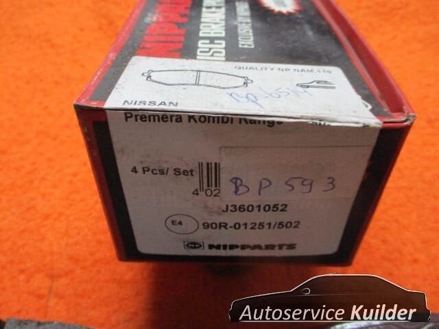 Remblokken voorzijde Nissan 200SX Prairie Pro Primera w10 BP, -, -, Nieuw, Ophalen of Verzenden