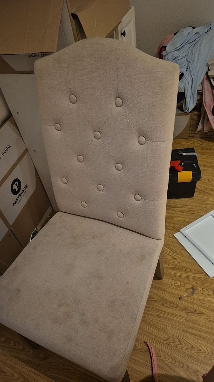 6 Luxe Eetkamerstoelen – Beige – Zeer goede staat, Huis en Inrichting, Ophalen of Verzenden, Gebruikt, Vierpersoons of meer