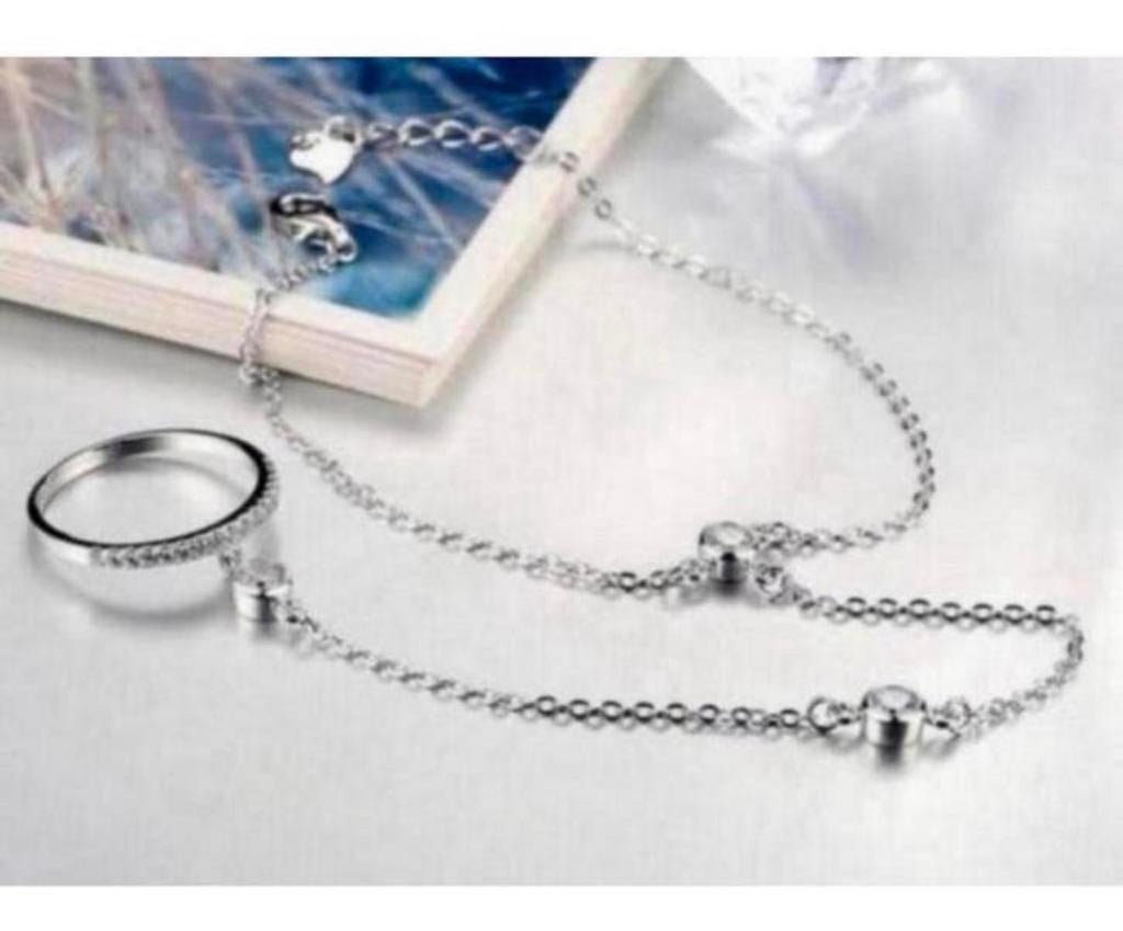 de bijoux NYKKOLA, bracelet, bague et doigt, argent sterling, Neuf, Enlèvement ou Envoi, Avec strass, Argent