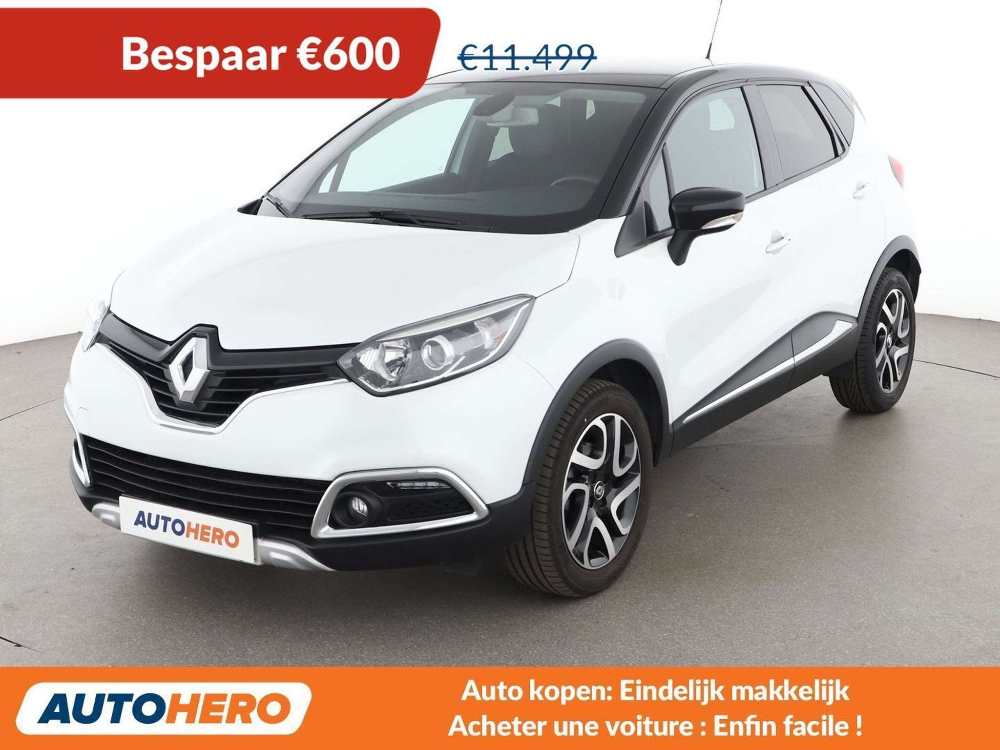 Renault Captur 1.2 TCe Energy Crossborder (bj 2017), Auto's, Voorwielaandrijving, Zwart, Overige brandstoffen, Wit