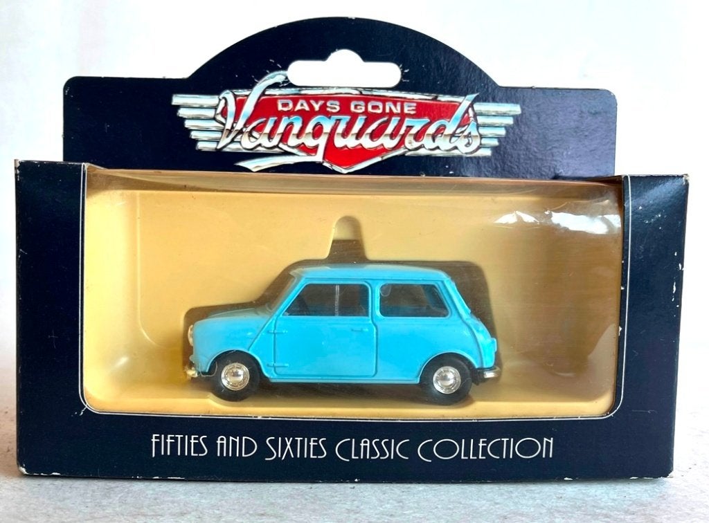 Mini Cooper blauw Lledo Days Gone Vanguards VA74000., Hobby en Vrije tijd, Modelauto's | 1:43, Ophalen of Verzenden, Zo goed als nieuw