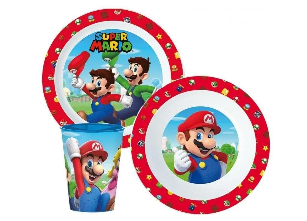 Super Mario Kinderservies / Eetset / Dinerset - Magnetron, Enlèvement ou Envoi, Neuf