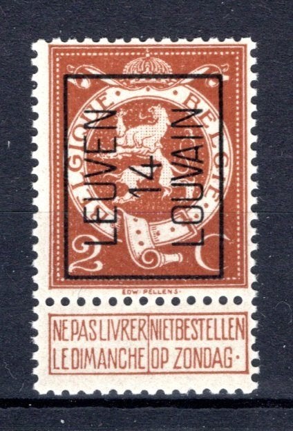 PRE52A MNH** 1914 - LEUVEN 14 LOUVAIN, Postzegels en Munten, Verzenden, Postfris, Postfris