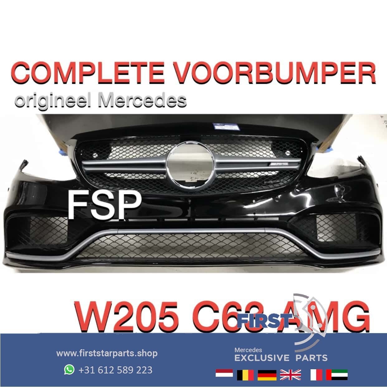 C205 A205 C63 AMG Coupé Cabrio Voorbumper Mercedes C Klasse, Utilisé, -, Avant, -