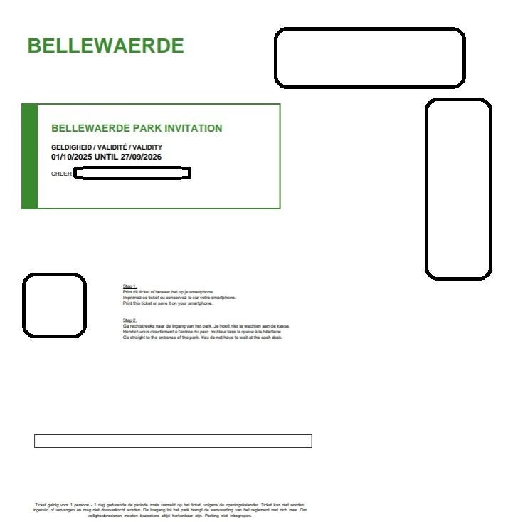 Bellewaerde – 1 ticket, Tickets en Kaartjes, Eén persoon, Ticket of Toegangskaart