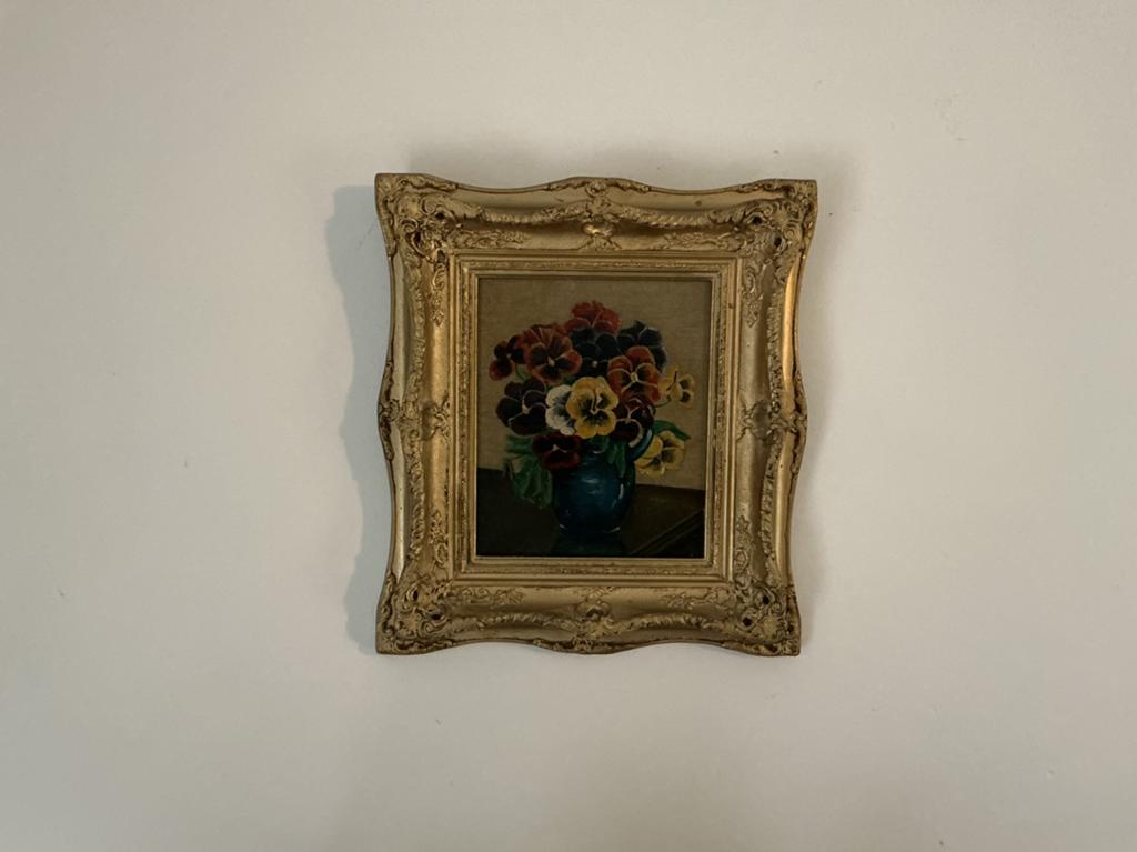 Lot 9. Huile sur panneau. Dessiné au dos de 1944., Antiquités & Art, Art | Peinture | Classique, Enlèvement ou Envoi