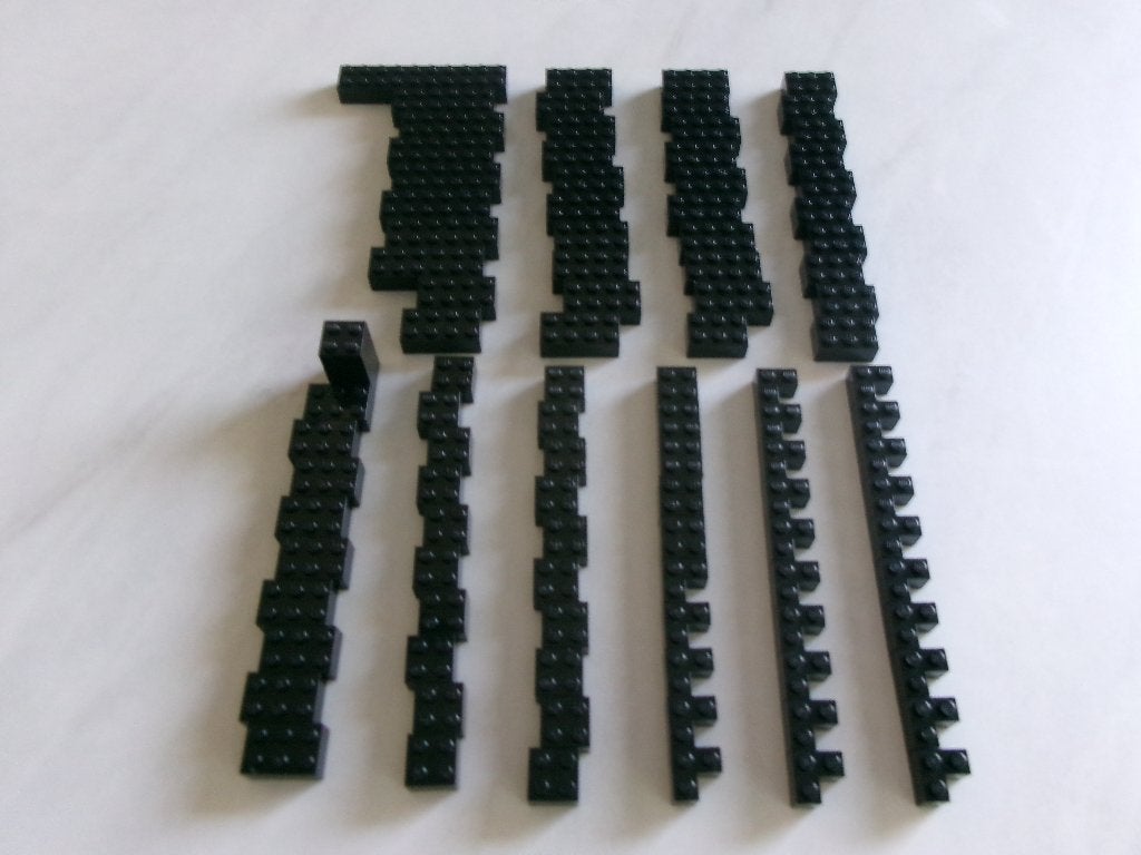 100 zwarte Lego 2 x .. stenen, Kinderen en Baby's, Speelgoed | Duplo en Lego, Gebruikt, Lego, Ophalen of Verzenden, Losse stenen