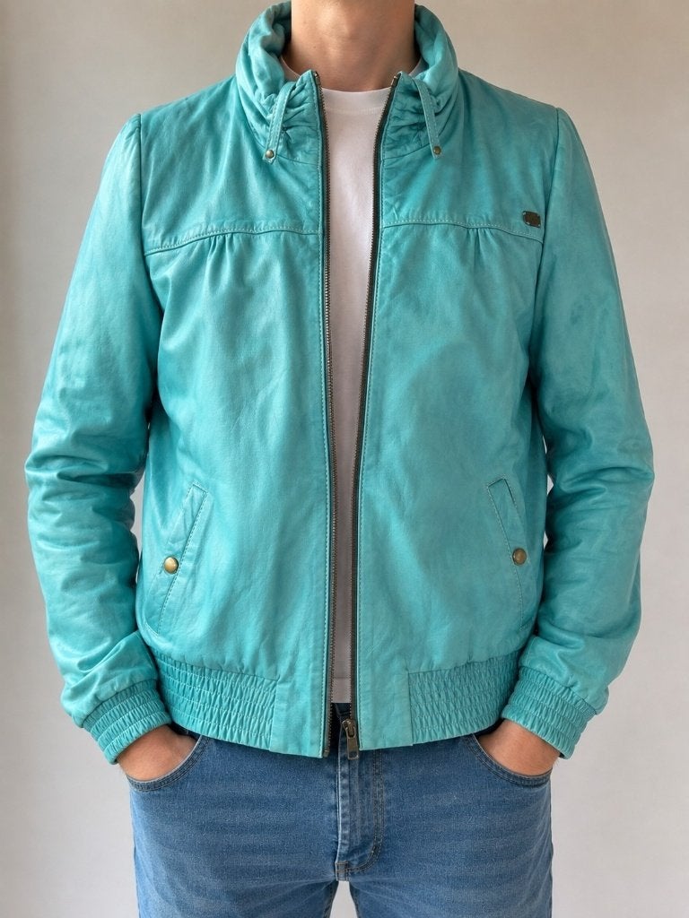 Stoere blouson vest PEPE JEANS in leer - maat L, Kleding | Dames, Maat 42/44 (L), Ophalen of Verzenden, Pepe jeans, Gedragen