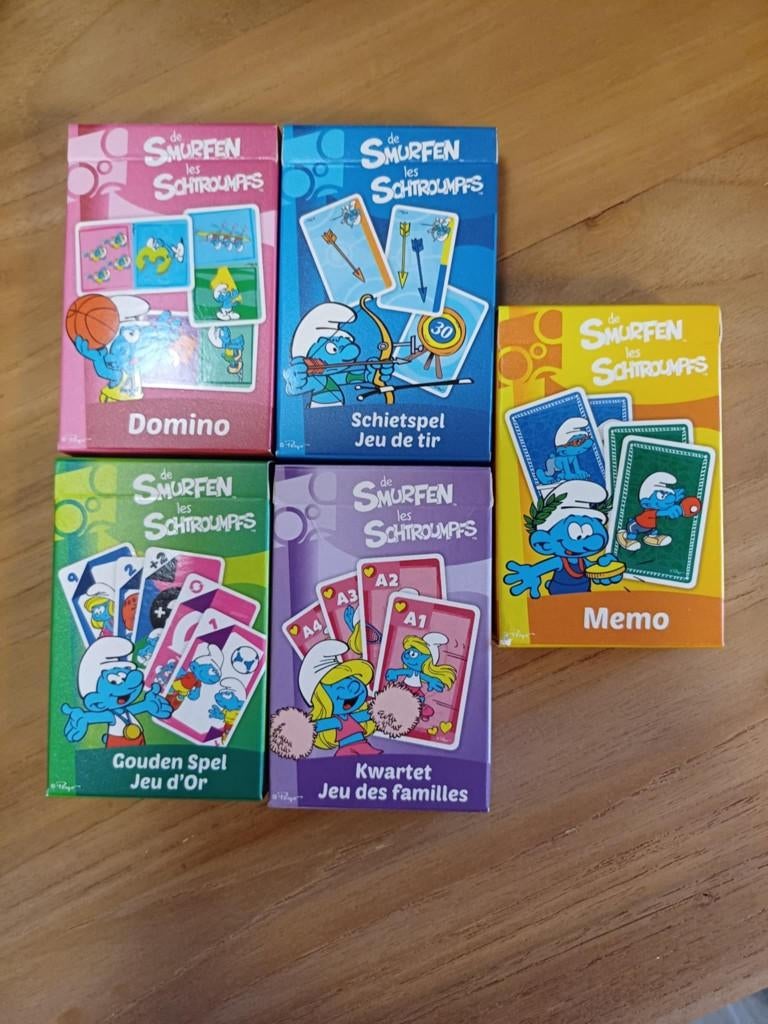 De Smurfen 5 nieuwe kaartspellen Nieuw/sealed zie objecten, Ophalen, Nieuw