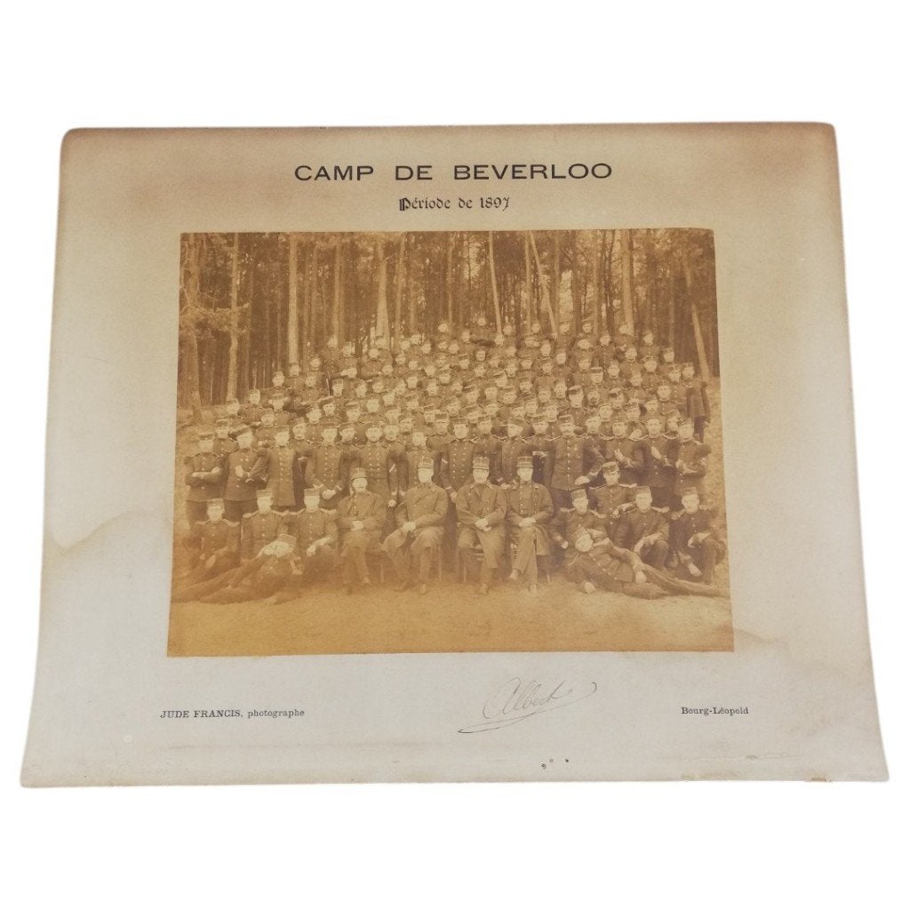 Photo de groupe 'Camp de Beverloo' - Période de 1897, Collections, Enlèvement ou Envoi, Armée de terre, Photo ou Poster