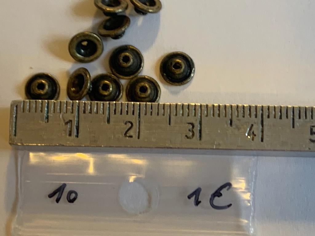 10 stuks metalen kralenkapjes, Enlèvement ou Envoi, Neuf, Entretoise ou Perle intermédiaire