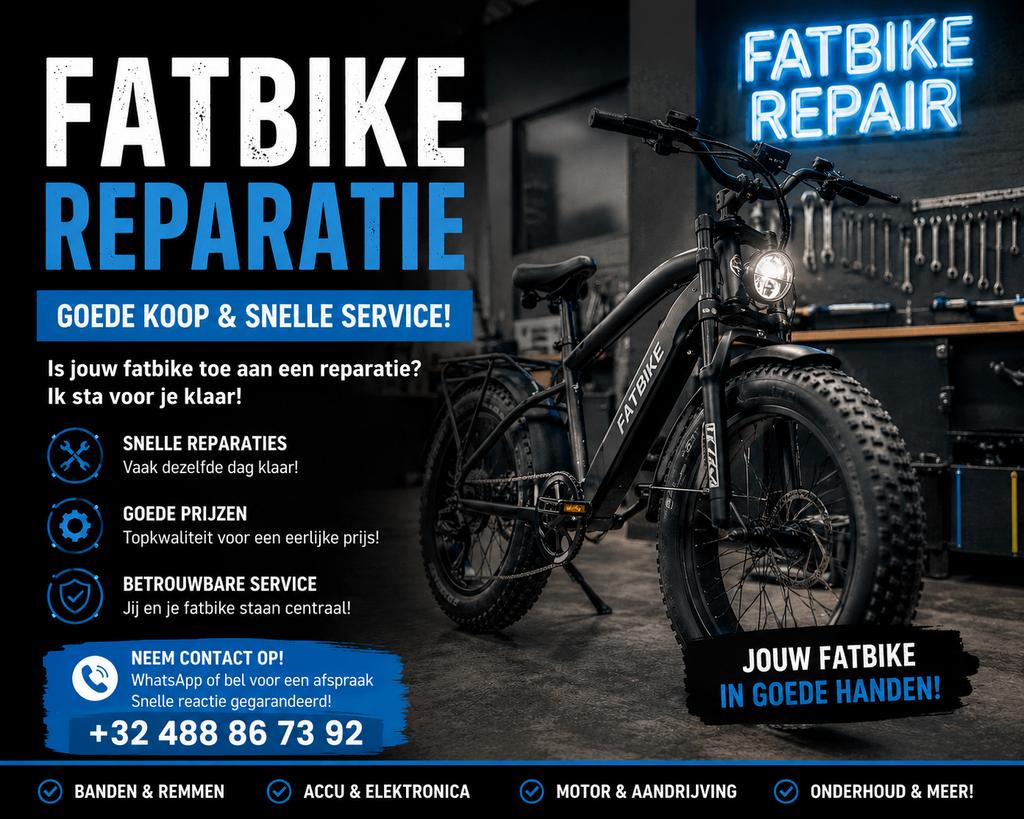 Réparation de fatbike bon marché — Service rapide, Enlèvement