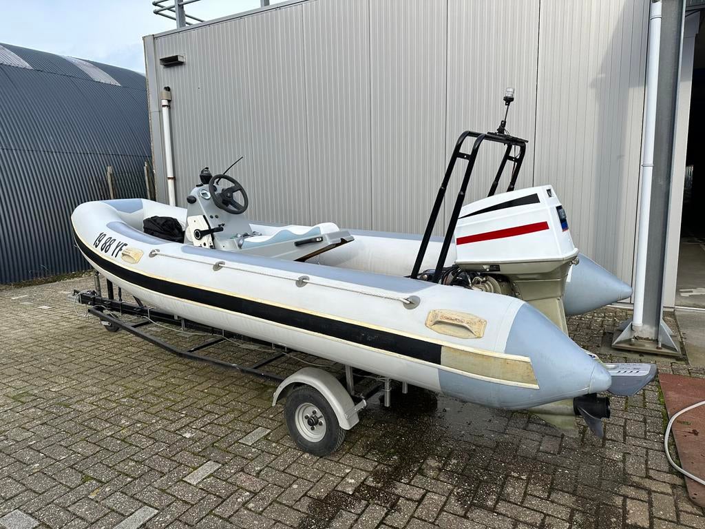 Complete Quicksilver 450R RIB – 70PK Johnson (Gereviseerd), Quicksilver, 70 à 120 ch, Enlèvement, Utilisé
