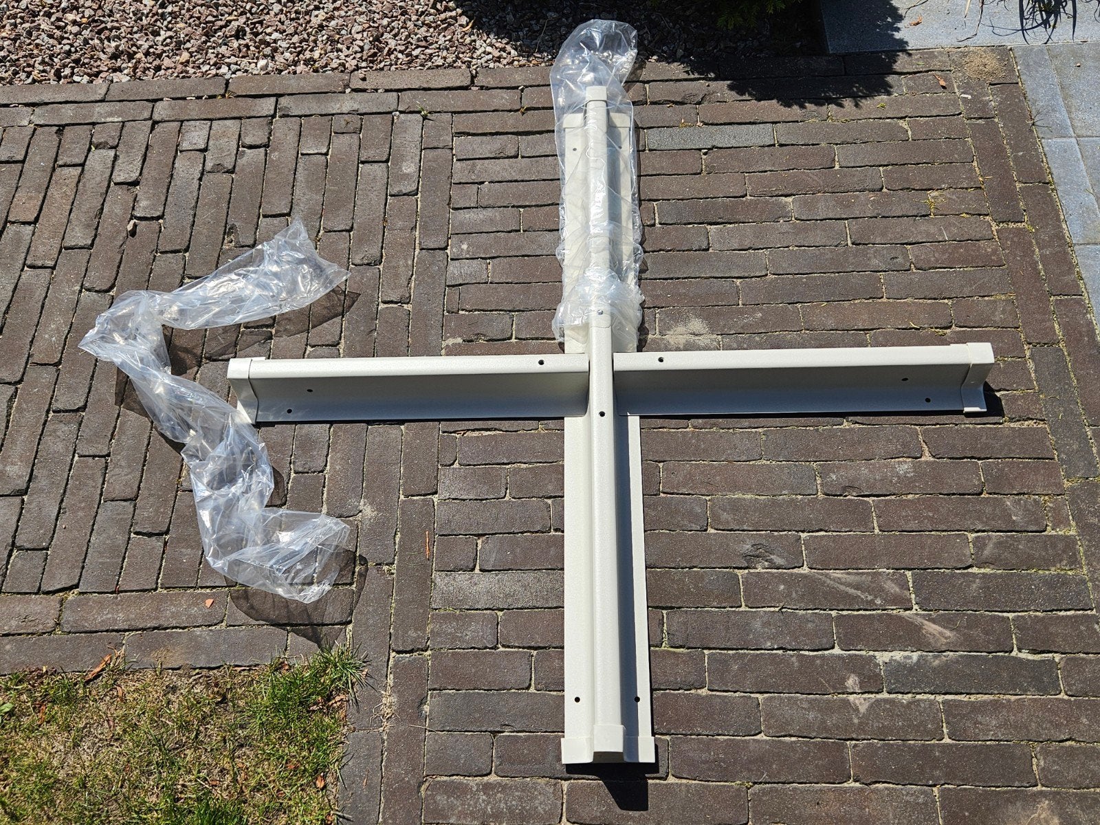 Nieuw ingepakte aluminium parasolvoet, Ophalen, Parasolvoet
