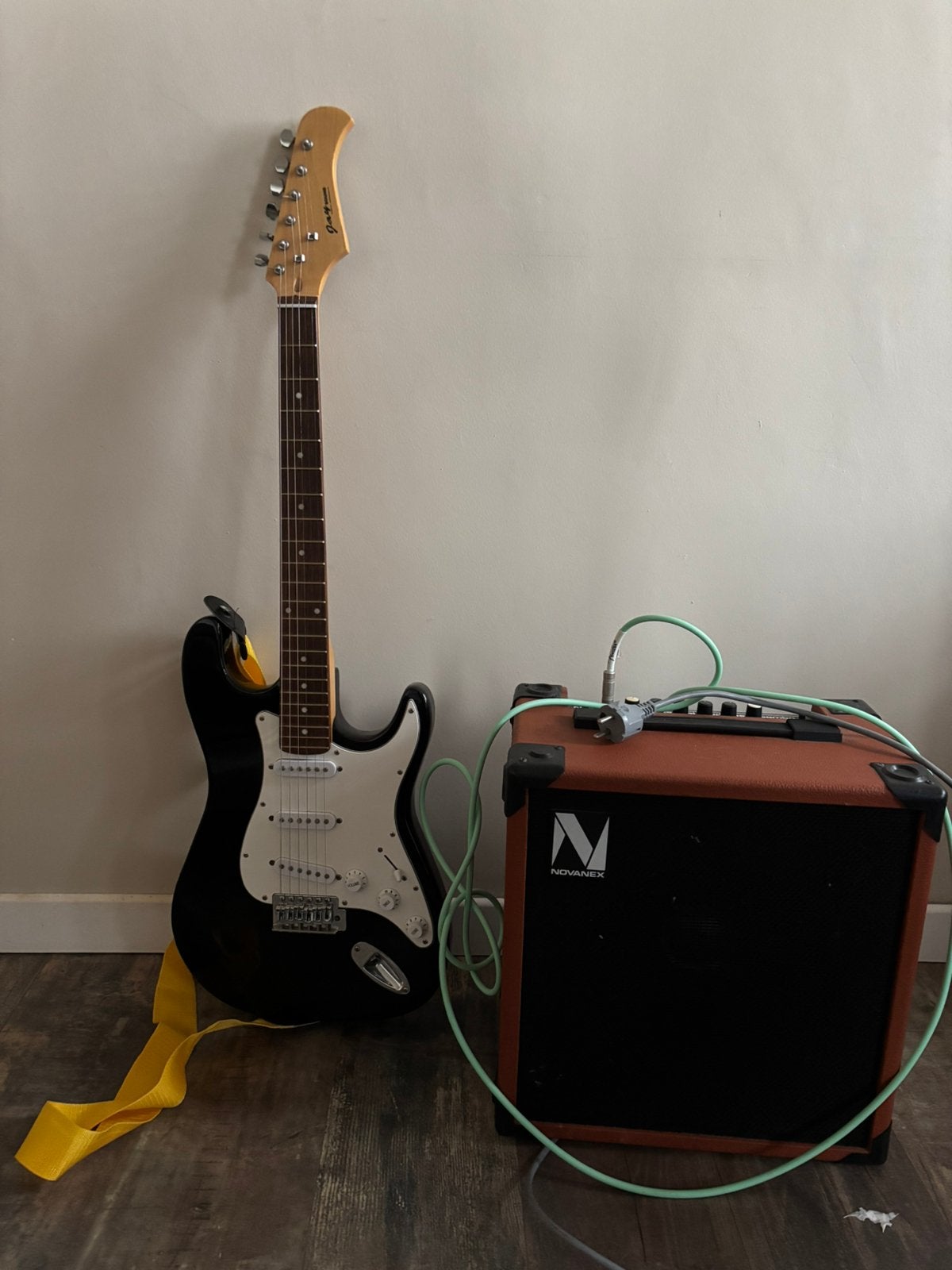 Elektrische gitaar + versterker, Musique & Instruments, Enlèvement, Utilisé