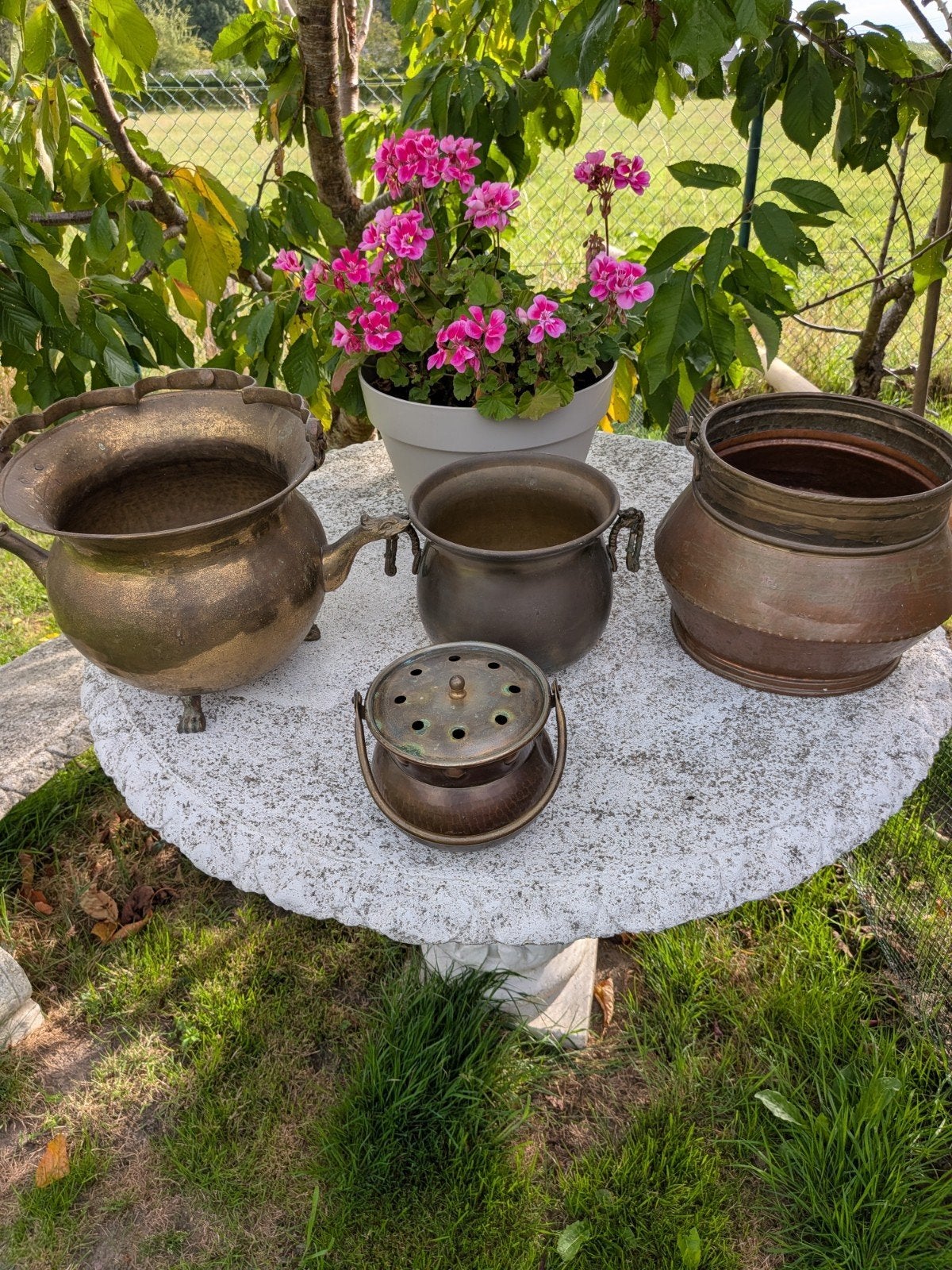 koperen potten, Antiek en Kunst, Ophalen, Koper