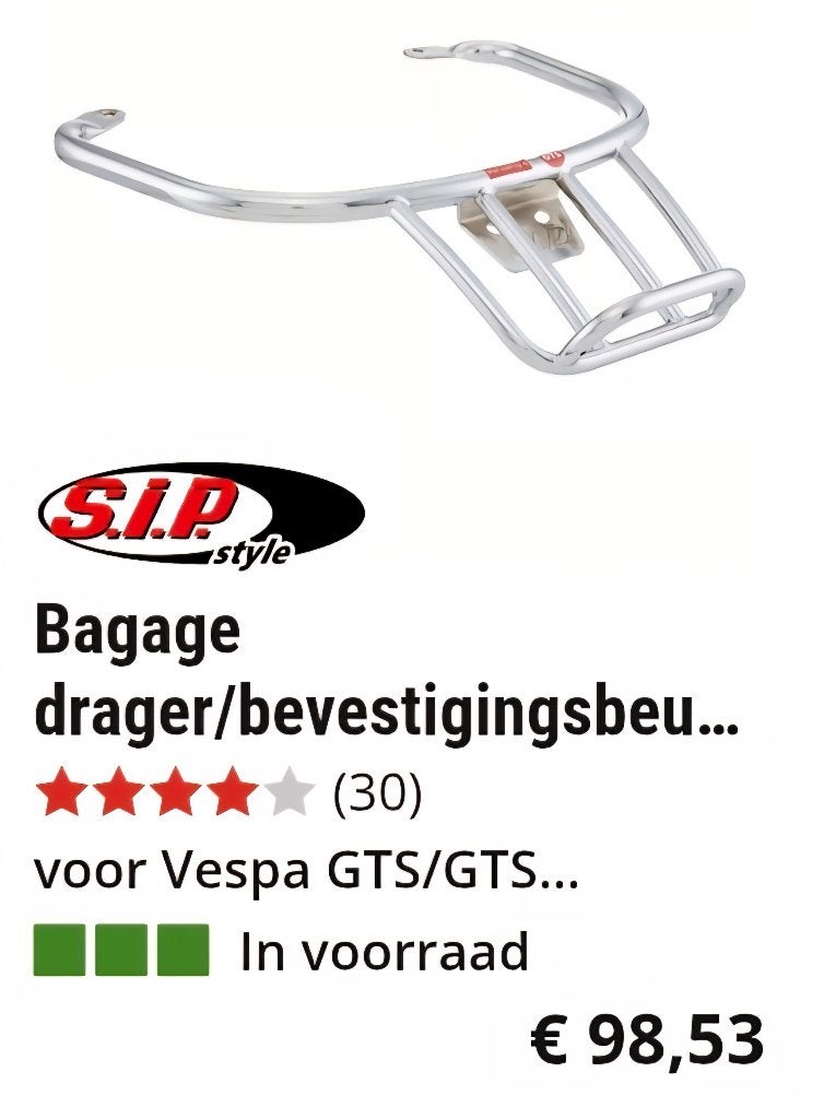 Porte-bagages arrière Vespa GTS/GT/GTV, Motos, Enlèvement ou Envoi, Neuf