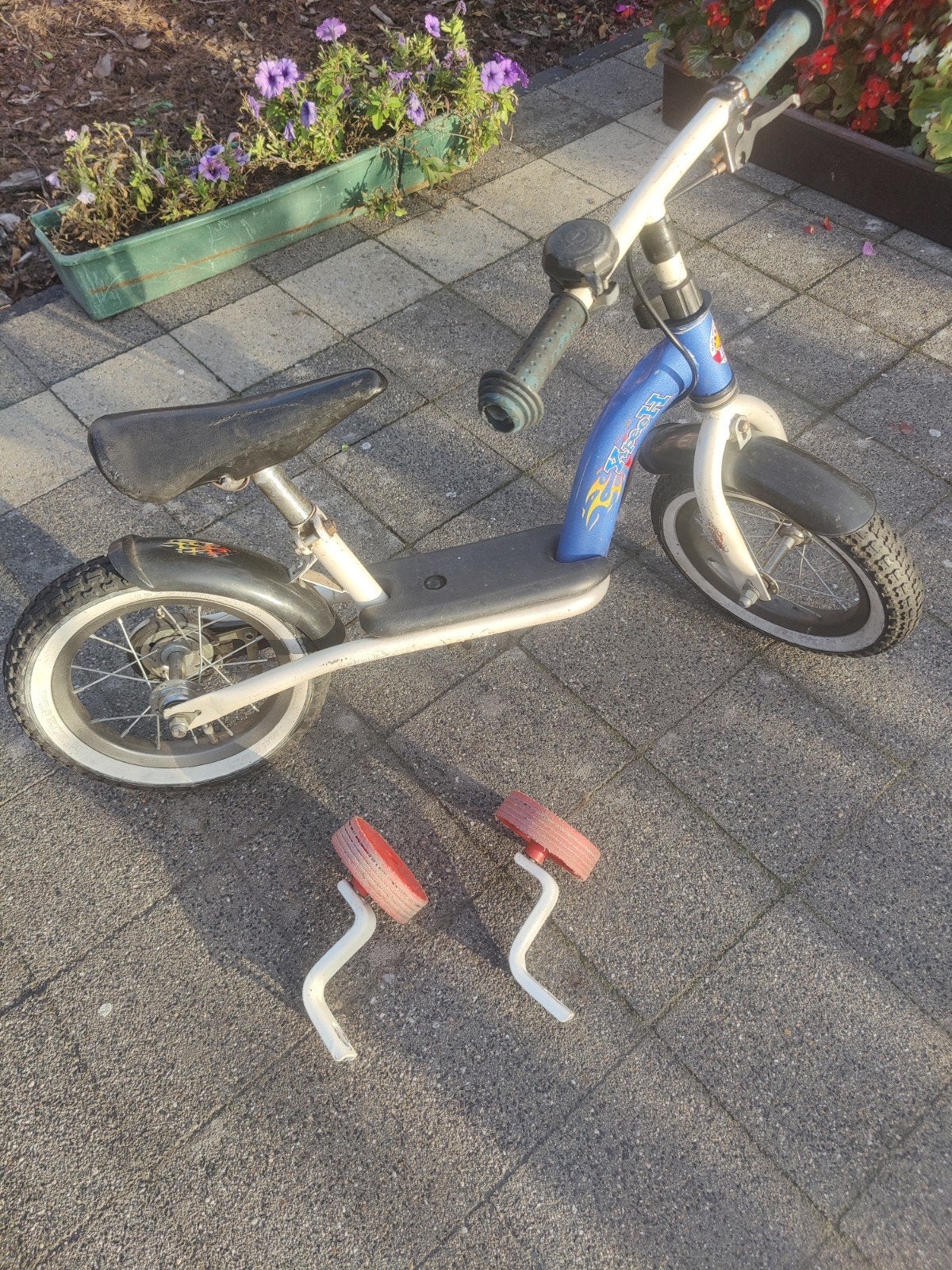 Blauw kinderloopfietske., Fietsen en Brommers, Ophalen