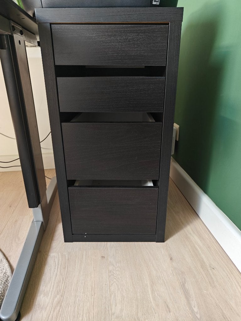 Ikea MICKE Ladeblok, 3 ou 4 tiroirs, 25 à 50 cm, Comme neuf, Enlèvement