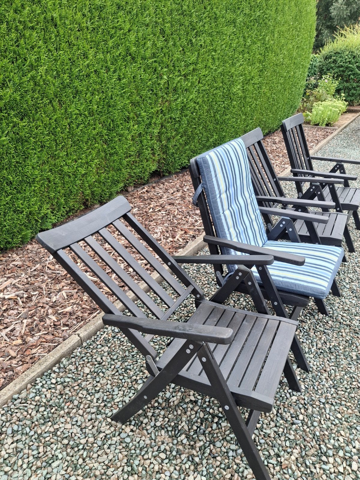 tuinstoelen hout zwart, Tuin en Terras, Ophalen, Nieuw, Hout, Verstelbaar