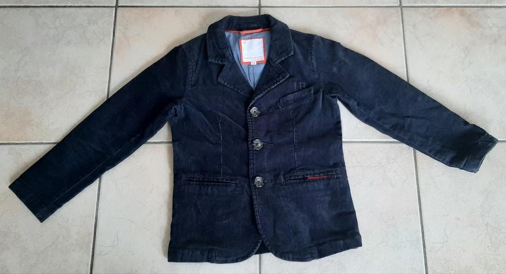 Blauw ribfluwen gekleed jasje JBC HAMPTON BAYS maat 110, Garçon, Hampton Bays, Enlèvement ou Envoi, Comme neuf