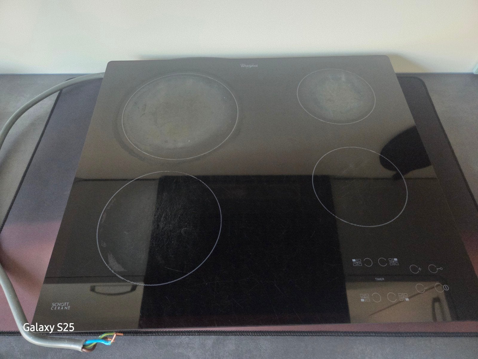 whirlpool keramische kookplaat, Elektronische apparatuur, Ophalen, Gebruikt, Keramisch, 4 kookzones