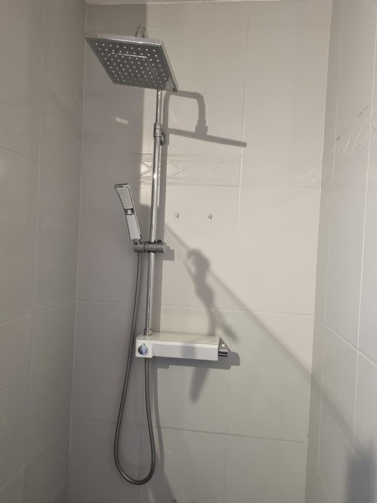 Complete regendouche met thermostaat en handsproeier, Ophalen