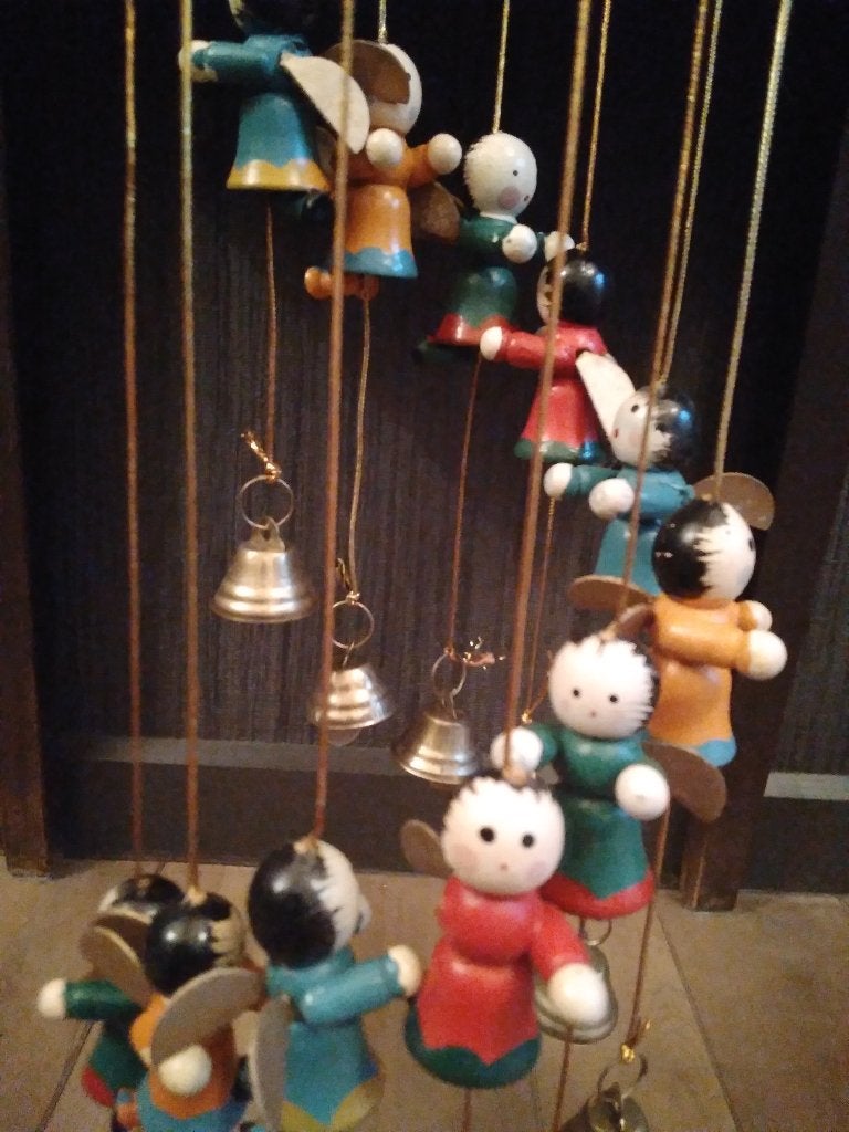 Vintage windvanger met engeltjes en belletjes., Verzenden, Zo goed als nieuw