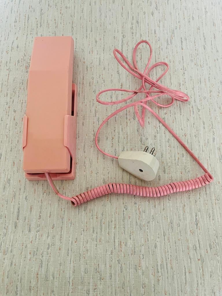 Téléphone mural rose rétro — décor de grotte pour fille, Enlèvement ou Envoi, Audio et Vidéo