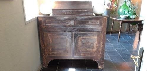 Antieke staande secretaire kast 1860, Antiek en Kunst, Ophalen