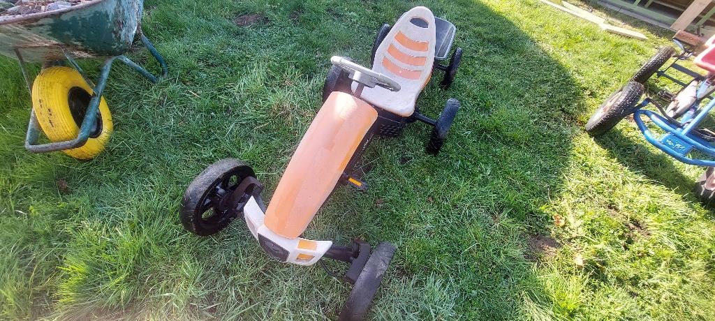 Berg oranje sport Gocart, Kinderen en Baby's, Speelgoed | Buiten | Skelters, Ophalen, Zo goed als nieuw, Berg, Met kar of aanhanger