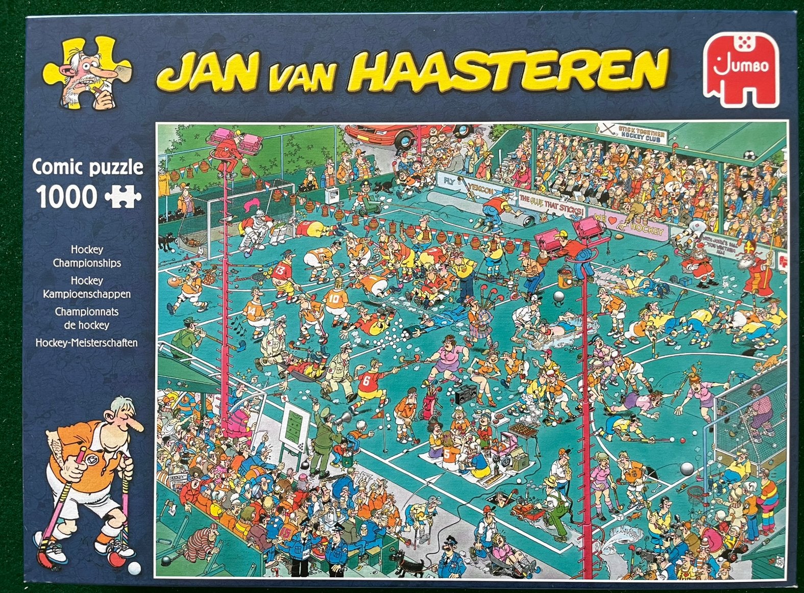 Jan van Haasteren 1000 stukjes - Hockey Kampioenschappen, Hobby en Vrije tijd, Denksport en Puzzels, Ophalen of Verzenden, Zo goed als nieuw