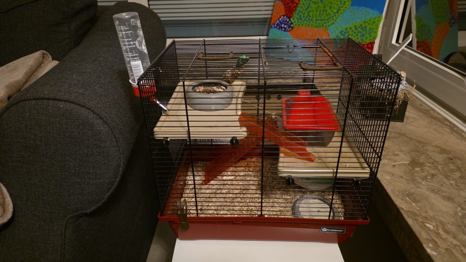 Mooie hamster kooi met veel toebehoren., Dieren en Toebehoren, Ophalen of Verzenden, Kooi, Hamster