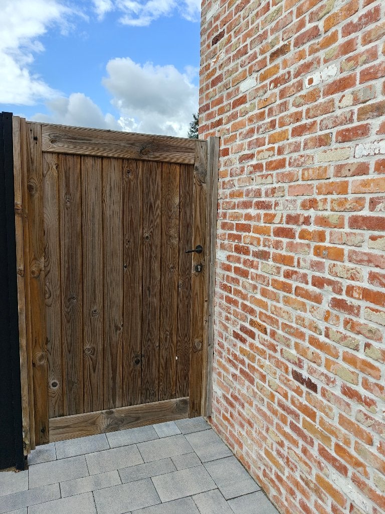 Houten tuinpoort, Jardin & Terrasse, Portes de jardin, Portail battant, 100 à 150 cm, Utilisé, Bois