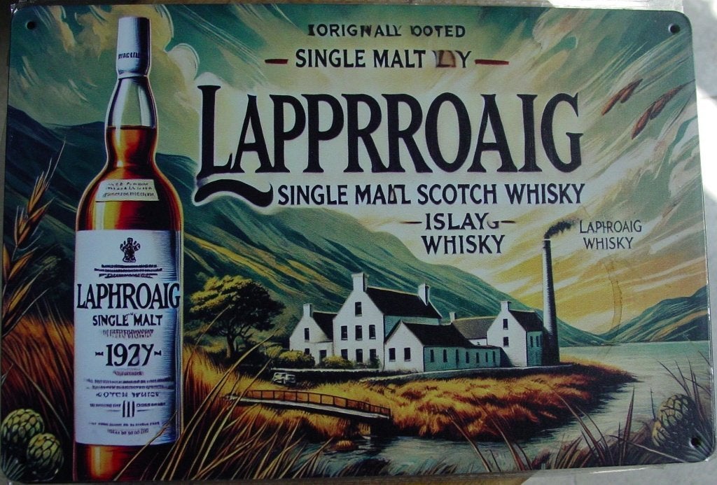 LAPPPRROAIG WHISKY REKLAME -METAAL-, Verzamelen, Ophalen of Verzenden