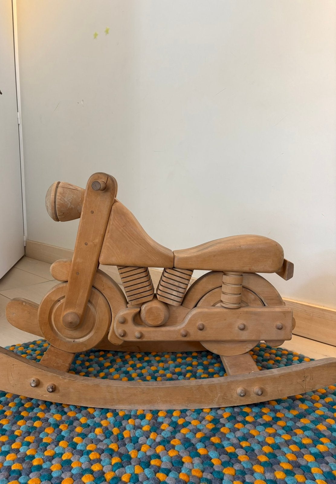 Vintage motto kinder schommelpaard antiek hobbel, Kinderen en Baby's, Ophalen, Gebruikt