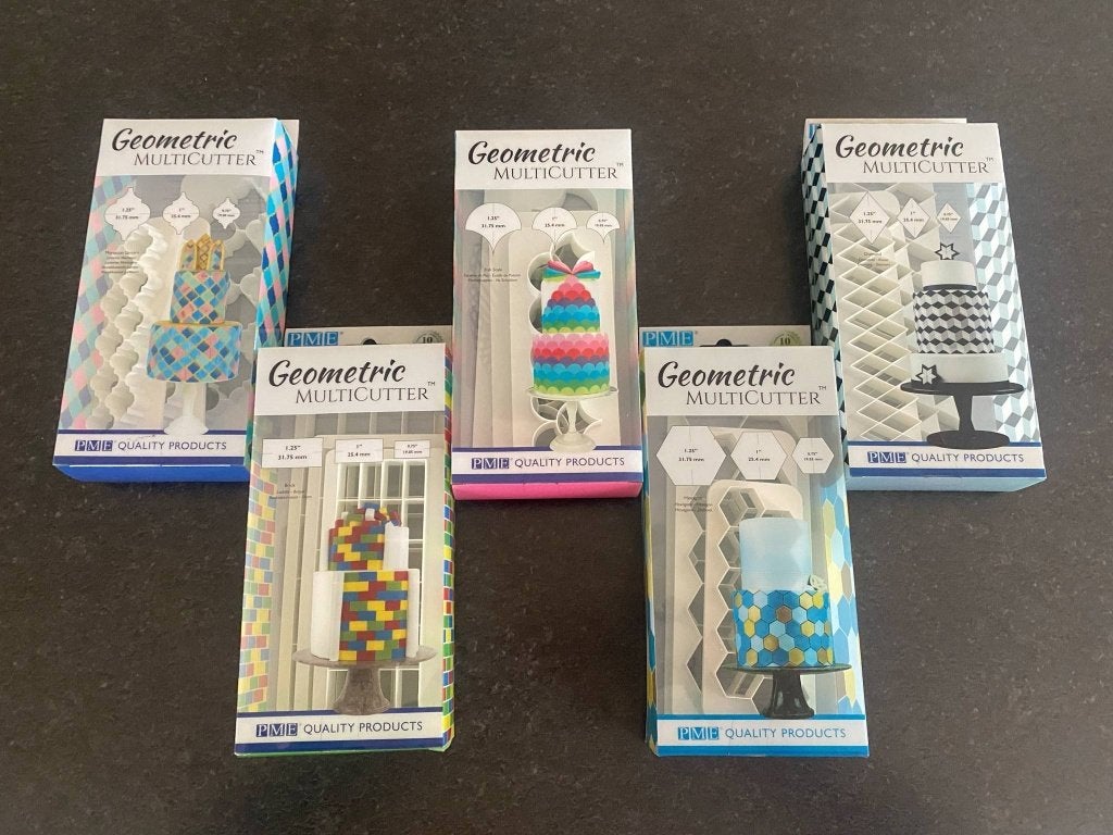 PME - geometric multicutters, Hobby en Vrije tijd, Taarten en Cupcakes maken, Gebruikt, Versiering, Taarten of Cupcakes, Ophalen of Verzenden