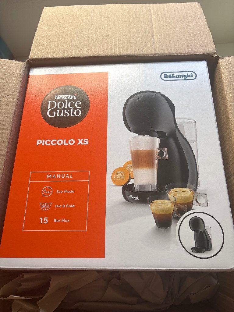 Dolce gusto piccolo xs, Ophalen, 1 kopje, Koffiepads en cups, Afneembaar waterreservoir