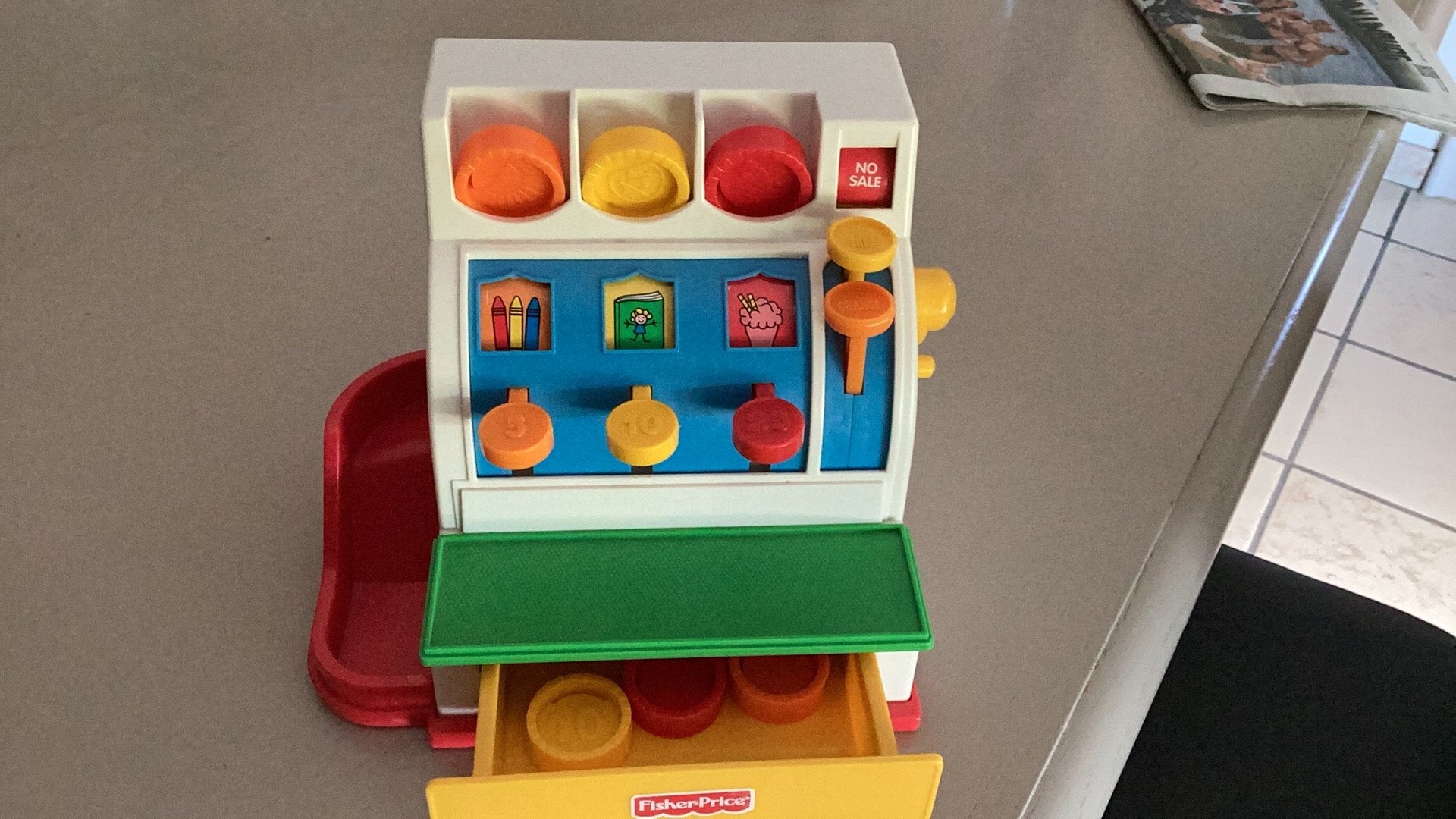 Fisher price kassa, Enlèvement, Comme neuf, Puzzles, Sonore